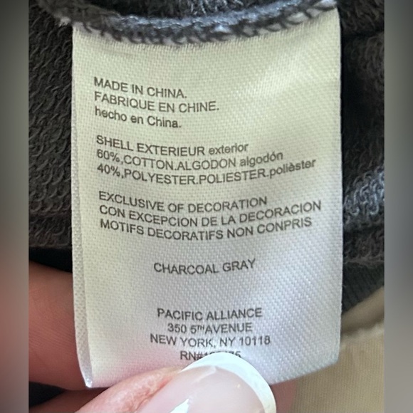 Bebe Gray Long Sleeve High Neck Full Zip Vintage Jacket Size Large - Picture 6 of 10